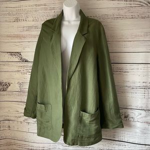 Olive Linen Blazer by Old Navy
